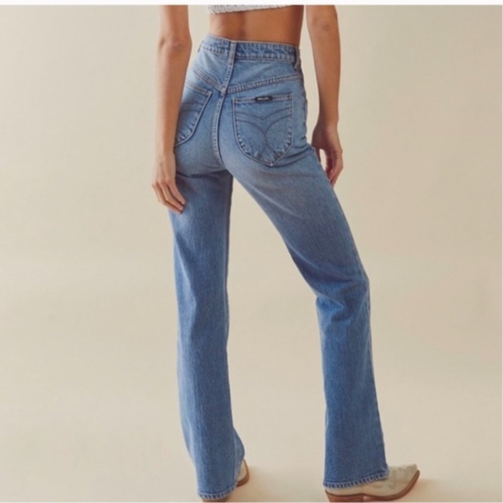 Rolla’s Dusters High Rise Slim Jeans Womens 28 Vintage Wash Straight Leg 90’s